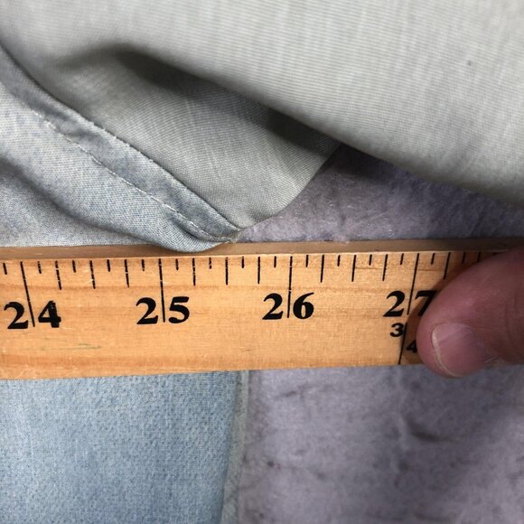 Motorcycle Pinup Shirt Mens XL Green Blue Ombre Button Front Camp Biker J/E/T - Picture 6 of 16